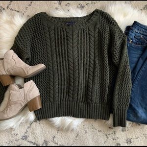 American Eagle Chunky Cable Knit Sweater